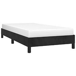 Avis vidaXL Cadre de lit sans matelas noir 90x200 cm velours