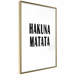 Paris Prix Affiche Murale Encadrée Hakuna Matata 20 x 30 cm Or