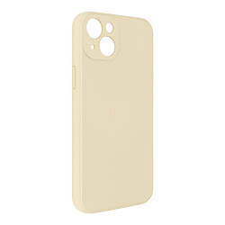 Avizar Coque iPhone 13 Mini Silicone Semi-Rigide avec Finition Soft Touch blanc cassé