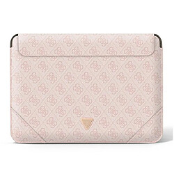 Guess Maroquinerie Guess 4G Uptown Triangle Logo Sleeve - Étui pour ordinateur portable 13" / 14" (Rose)