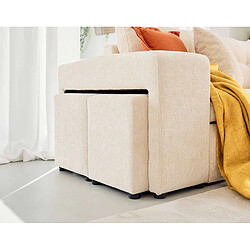 Acheter Bestmobilier California - canapé d'angle réversible 4 places - convertible avec coffre, étagère et poufs - en velours texturé