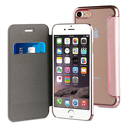 Avis Muvit Étui pour iPhone 8 / 7 / 6S / 6 Folio Bling Antichocs avec Porte-cartes Rose