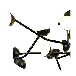 Inspired Plafonnier à 24 ampoules, rond 65,8 cm, LED 72 W, 3 000 K, 4 600 lm, noir, 3 ans de garantie pas cher