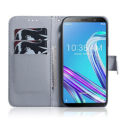 Wewoo Housse Coque Étui en cuir à rabat horizontal avec motif coloré et fleurs abricot pour Asus Zenfone Max Pro M1 ZB601KLavec support et emplacements cartes et porte-monnaie pas cher