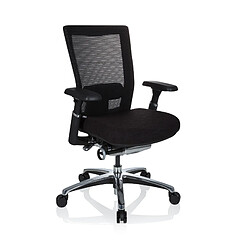 Chaise de bureau NOVA PRO ALU tissu noir hjh OFFICE pas cher