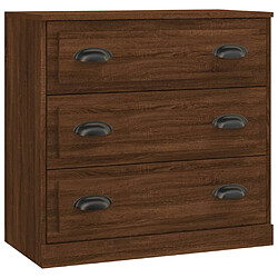 vidaXL Buffet chêne marron 70x35,5x67,5 cm Bois d'ingénierie