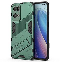 Coque en TPU anti-griffes, anti-choc avec béquille, vert pour votre Oppo Reno7 Pro 5G