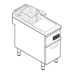 Friteuse sur Coffre Electrique - 21 Litres - Commandes Electroniques - Tecnoinox