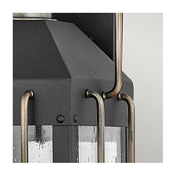 Avis Elstead Lighting Applique murale extérieur Hinkley Aluminium,laiton,verre grainé transparent Noir texturé avec bronze bruni