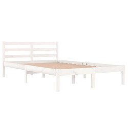 Avis Maison Chic Lit adulte - Lit simple Cadre de lit,Structure du lit Contemporain Bois massif de pin 120x200 cm Blanc -MN27618