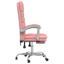 Avis vidaXL Fauteuil de massage inclinable de bureau Rose Similicuir