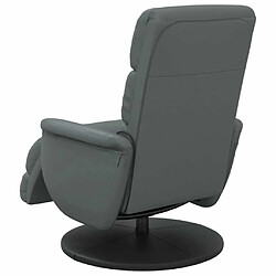 Acheter vidaXL Fauteuil inclinable de massage repose-pieds gris similicuir