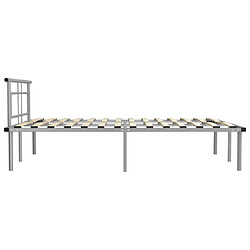 Acheter Maison Chic Lit adulte - Lit simple Cadre de lit,Structure du lit Contemporain Gris Métal 160x200 cm -MN36457