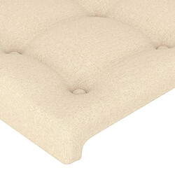 Acheter Maison Chic Lot de 2 Têtes de lit design pour chambre - Décoration de lit Crème 72x5x78/88 cm Tissu -MN21766