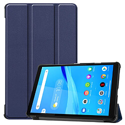 Etui en PU avec support tri-pliure bleu foncé pour votre Lenovo Tab M8 TB-8505X