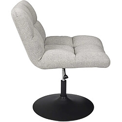 Acheter The Home Deco Factory Fauteuil pivotant en tissu Anton Gris clair.