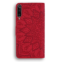 Avis Wewoo Housse Coque Étui en cuir gaufré avec Motif mollet plié design double fentes pour portefeuille et porte-cartes Xiaomi Mi 9 rouge