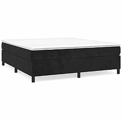 Maison Chic Lit Adulte - Lit simple Lit à sommier tapissier avec matelas moelleux - Meuble de Chambre - Noir 180x200 cm Velours -MN43630