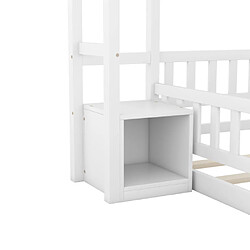 ComfortXL Lit Pour Enfants 140 X 200cm Avec Barrière De Sécurité - Blanc pas cher