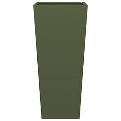 Acheter vidaXL Jardinière vert olive 35x35x75 cm acier