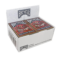 Bicycle Cards Cartouche Bicycle ""DRAGON BACK"" - 6 jeux de 54 cartes cartonnées plastifiées - format poker - 2 index standards