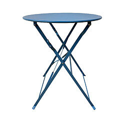 Mobili Rebecca Ensemble De Table Et Chaises De Jardin Set Pour Extérieur Acier Bleu Clair pas cher