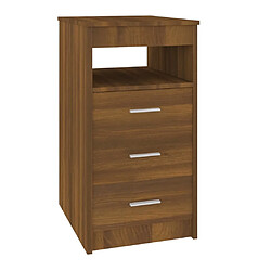 vidaXL Armoire à tiroirs Chêne marron 40x50x76 cm Bois d'ingénierie