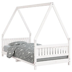 Maison Chic Lit simple Cadre de lit pour enfants,Lit d'Enfant Moderne blanc 90x190 cm bois de pin massif -MN34317 