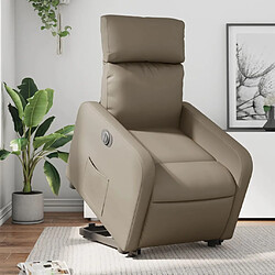 vidaXL Fauteuil inclinable électrique cappuccino similicuir