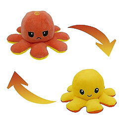 Universal Conception de poulpe, peluche réversible et poupée en peluche Toyyellow + Orange