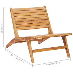 vidaXL Chaise de jardin Bois de teck solide pas cher