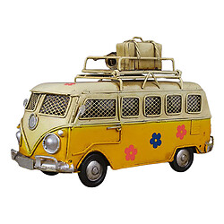 Handcraft Camper Van Modèle Avec Tirelire Vintage Bus Home Decoration Jaune