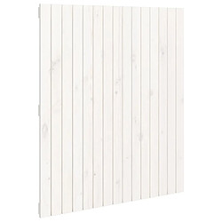 Maison Chic Tête de lit scandinave pour lit adulte,Meuble de chambre murale Blanc 95,5x3x110 cm Bois massif de pin -MN92563