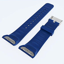 Wewoo Bracelet de montre en cuir couleur unie pour Galaxy Gear Fit2 R360 (bleu foncé)