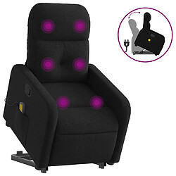 vidaXL Fauteuil de massage inclinable Noir Tissu