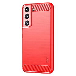 Coque en TPU MOFI texture de la fibre de carbone, anti-rayures rouge pour votre Samsung Galaxy S22