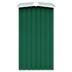 Avis vidaXL Abri de stockage de bois Acier galvanisé 330x92x153 cm Vert