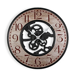 Versa Horloge Murale pour la Cuisine, Pendule pour Salon Cambrai 59x2x59cm,Métal, Gris