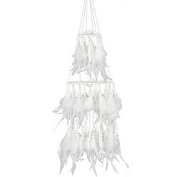 Totalcadeau Attrape-Rêve Suspension de Plumes avec guirlande Capteur Dream catche