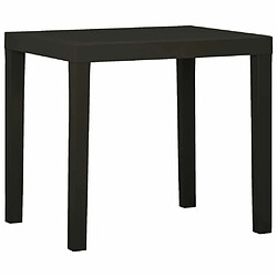 Maison Chic Table de jardin | Table d'extérieur Anthracite 79x65x72 cm Plastique -GKD70806