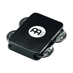 Meinl Percussion JT-S-BK Tambourin à pied avec cymbalettes en acier inoxydable Noir