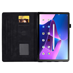 Etui en PU fonction d'éveil/veille automatique avec porte-cartes pour votre Lenovo Tab M10 (Gen 3) - noir