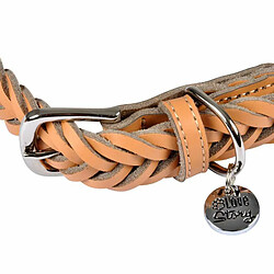 Paris Prix Collier pour Chien Réglable Tressé 45-65cm Naturel