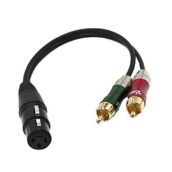 Acheter 1 XLR Femelle à 2 RCA Mâle Prise Stéréo Câble Adaptateur