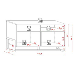 Acheter VIVALDI Commode - OSLO - 120 cm - blanc mat - style moderne