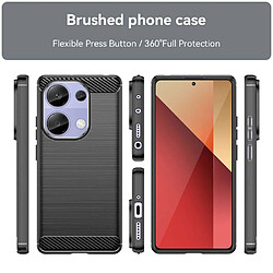 Htdmobiles Coque pour Xiaomi Redmi Note 13 Pro 4G / Poco M6 Pro 4G - housse etui silicone gel carbone + verre trempe - NOIR