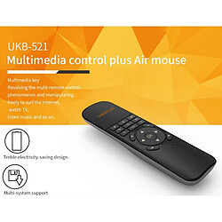 Avis Wewoo Pour PC, Tablette, TV Box noir UKB-521 2.4 GHz Sans Fil Multimédia Contrôle Air Mouse Clavier À Distance