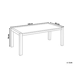 Avis Beliani Table à manger 8 places NATURA Bois foncé