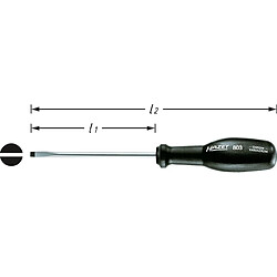 Hazet Tournevis trinamic - Profil à fente - Taille: 0.5 x 3 - Longueur totale: 160 mm - 803-30