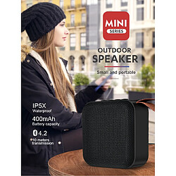 Universal Mini haut-parleur Bluetooth sans fil STEREO haut-parleurs portables Subwoofer Bluetooth 5.0 avec haut-parleur de colonne extérieure SD FM | haut-parleurs portatifs (noir) pas cher